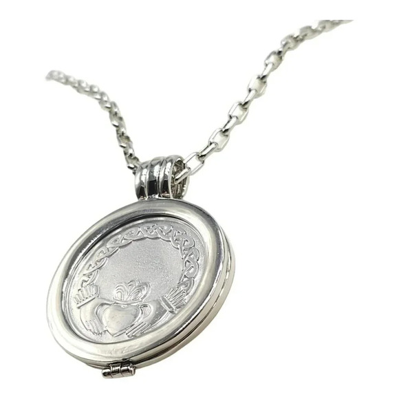 Tara Irish Coin Rhodium Plated Celtic Knot New Old Stock Claddagh - Picture 2 of 6